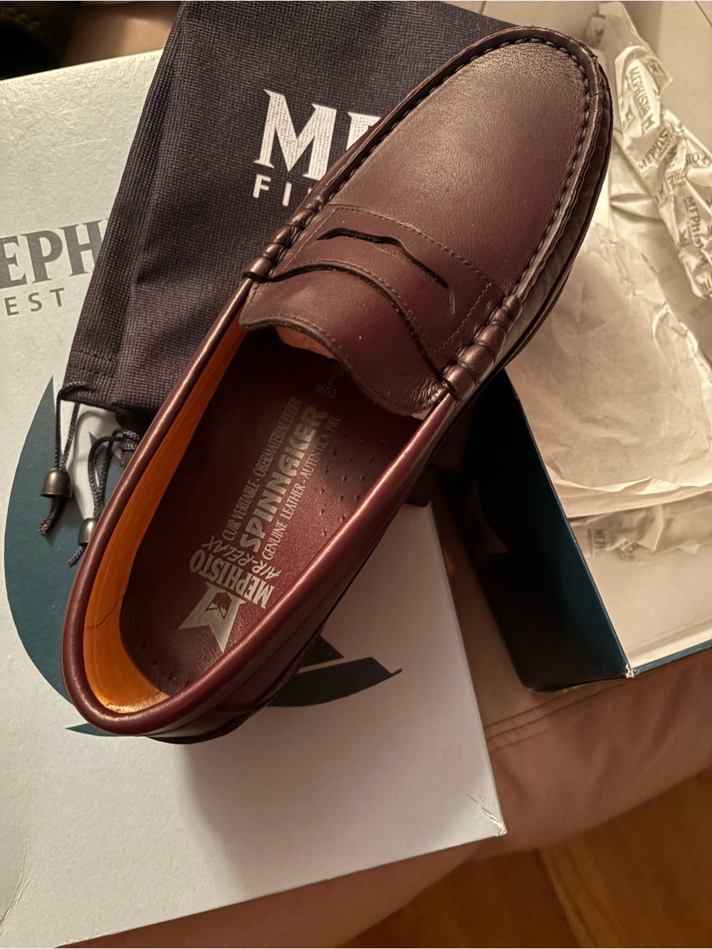 Mephisto Surf N Deck Shoes New in Box Brown/Wine men-7.5 women-9.5